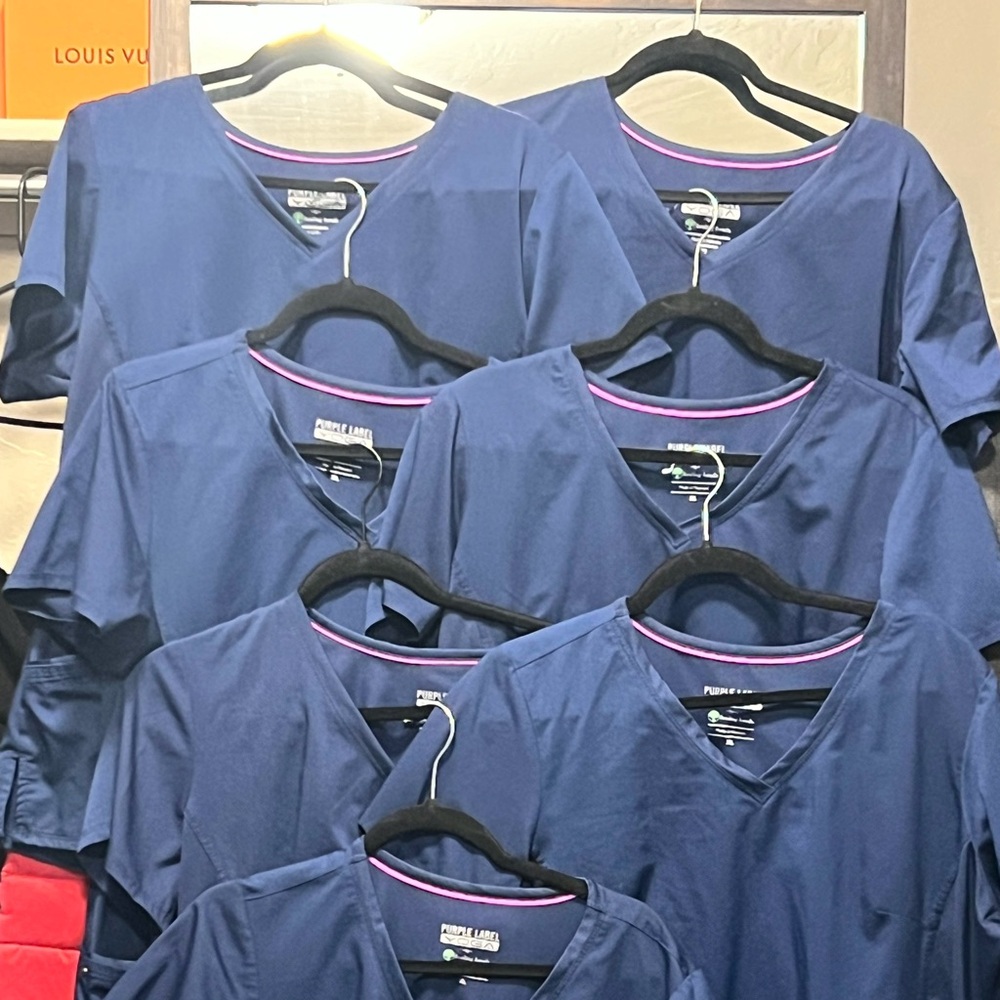 Purple Label Scrub Nurse Tops XL